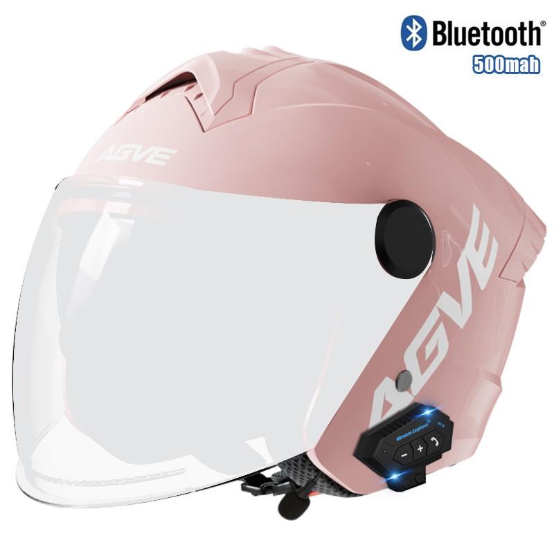 3C Certified Motorcycle Half Helmet Bluetooth Dual Visor Men Women Commuter Scooter