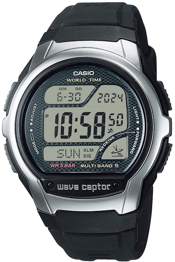 Часы Casio Wave Ceptor Черные Радиоуправляемые WV-58R-1AJF Мужские