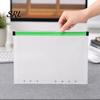 Sticker Storage Pouch 8 Pcs A4 A5 B6 A8 Binder Pockets, 6/11 Hole Clear Plastic Zipper Accounting Document Organizer Organizer, Loose Leaf File Folder