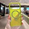 Fold Bracket Magnetic Stand Clear Candy Color Phone Case For iPhone 16 17 Pro Max Air 14 15 Plus 13 Dual Layer Protection Cover