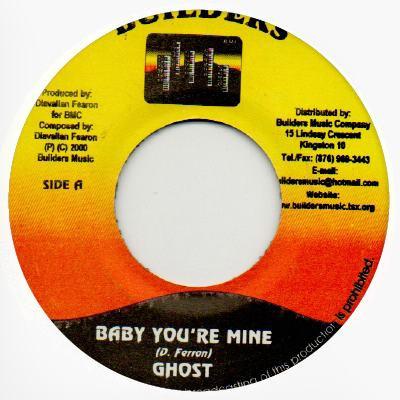 7-дюймовая пластинка GHOST - Baby You're Mine NONE Builders 2000 Ямайское регги, ска и даб Б/У