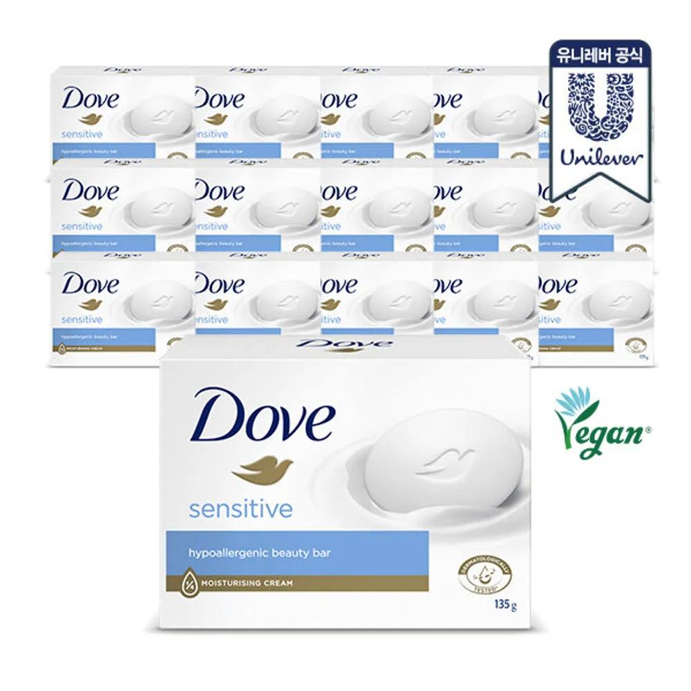 DOVE Large Size Sensitive Bar Soap 135g (16 Pieces)