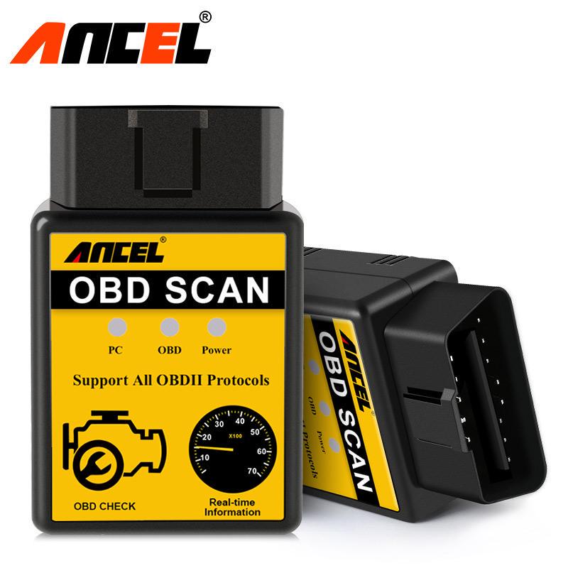 ANCEL ELM327 V1.5 Bluetooth OBD2 сканер автомобильный диагностический инструмент проверка кода неисправности двигателя мини-адаптер OBDII ODB2 для Android
