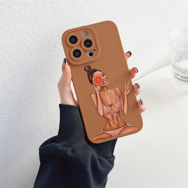Модный силиконовый чехол для телефона для девочек для iPhone 14 13 12 11 Pro Max Чехол для iPhone SE 2020 14 7 8 Plus XR X XS Мягкая крышка Fundas