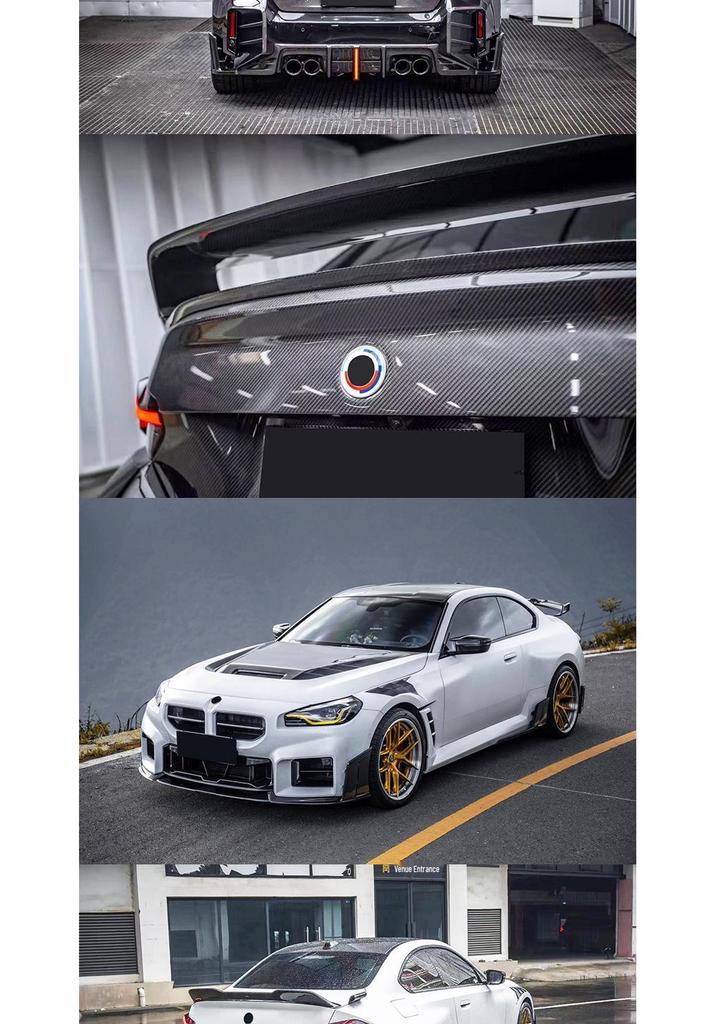 BMW M2 G87 AE Стиль Углеродное волокно Передний Сплиттер Решетка Бампер Крыло Спойлер Комплект