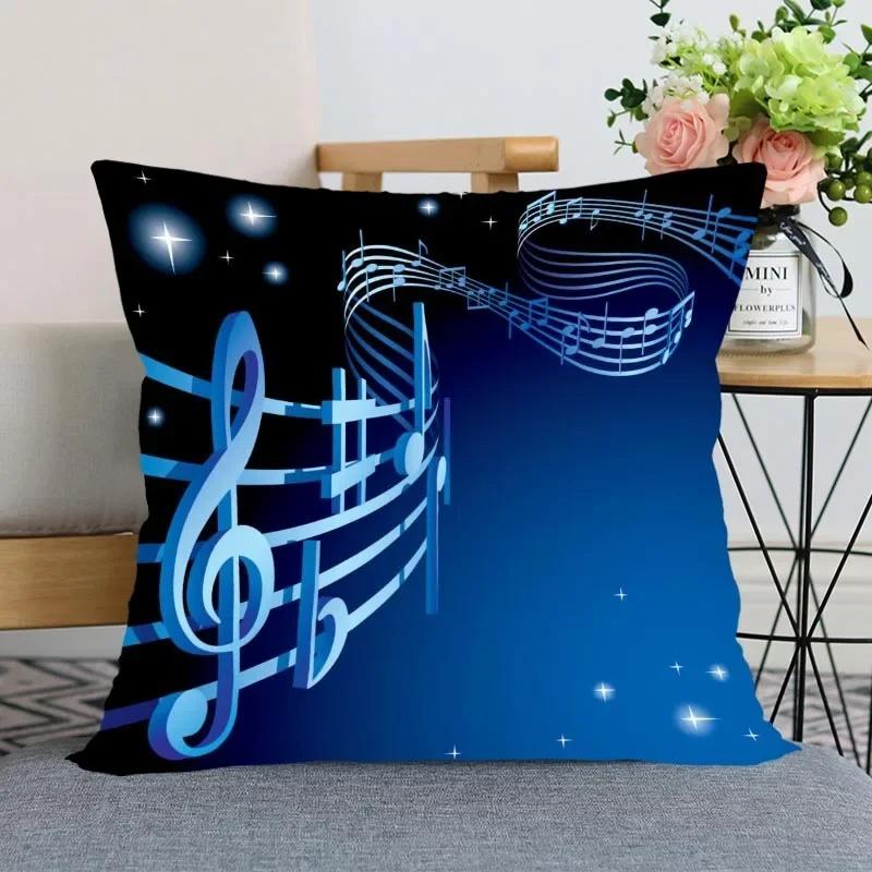 Music Theme Series Pillowcases, Living Room Sofa Chair Cushion Covers, Bedroom Home Decoration Gifts