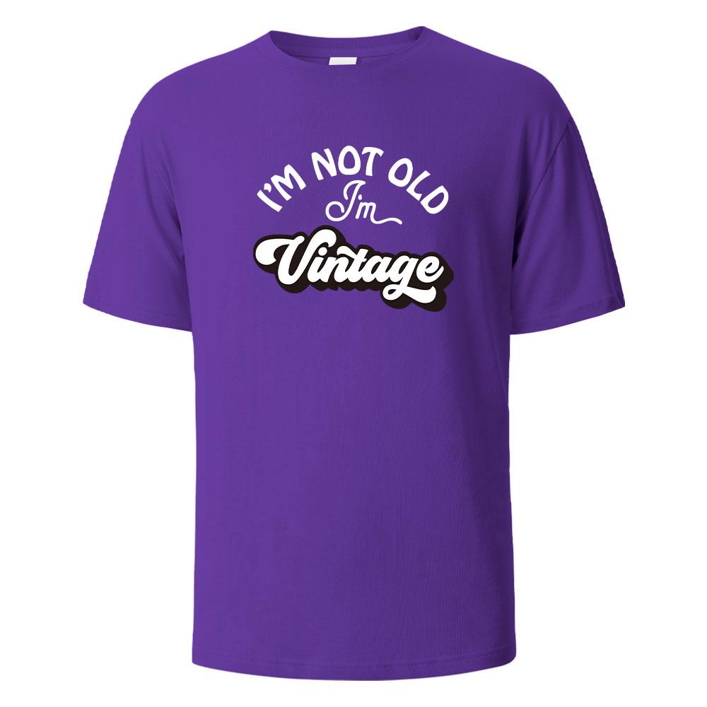 Футболка с принтом «Я не старый», хлопковая, летняя, для мужчин и женщин, 100% хлопок, с круглым вырезом, свободного покроя, с короткими рукавами