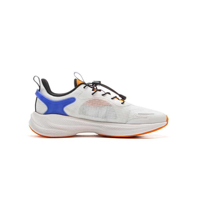 Li Ning Kids Fabric Comfortable Versatile Physical Test Running Shoes Men Running Shoes Standard-White Vibrant-Blue YKFV068-5