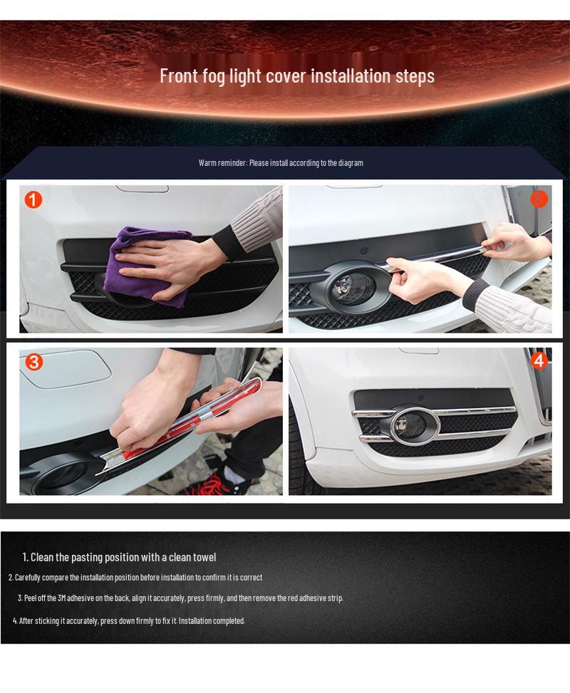 Otai Fog Light Trim Cover for 18-19 Toyota Prado - Front Frame Lamp