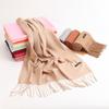 New Imitation Cashmere Scarf Women's Autumn and Winter Warm Solid Color Gift Cashmere Scarf Shawl