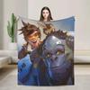 Мягкое теплое плюшевое одеяло-плед Overwatch для детей, забавный фланелевый покрывало, идеально подходит для дивана или кровати
