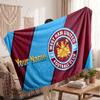 West Ham United football Personalized Fleece Blanket With Football Logo, Custom Name Text Soft Warm Home Throw Blanket