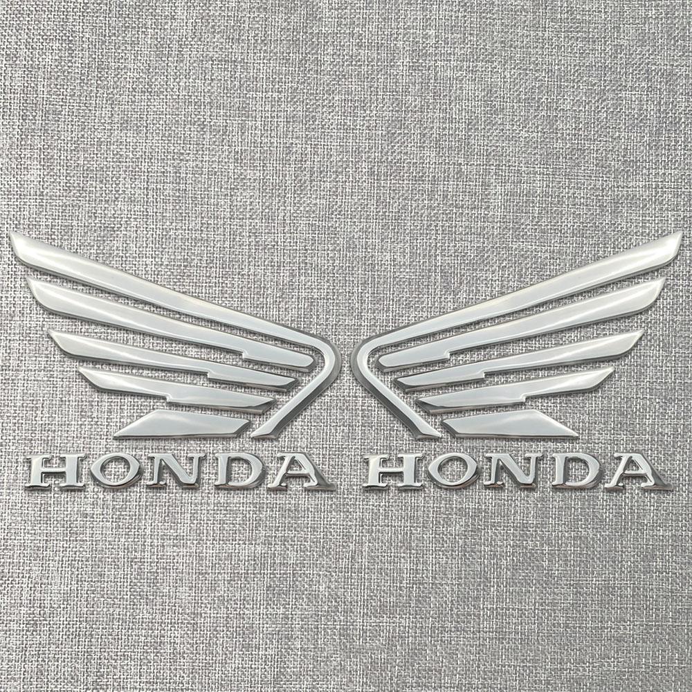 Подходит для модификации мотоциклов и автомобилей Honda, 3D мягкие виниловые наклейки Логотип HONDA Крылья Декали, Наклейки на бак