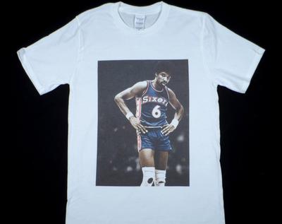 Белая футболка Dr J Julius Erving размеры в наличии S-3XL