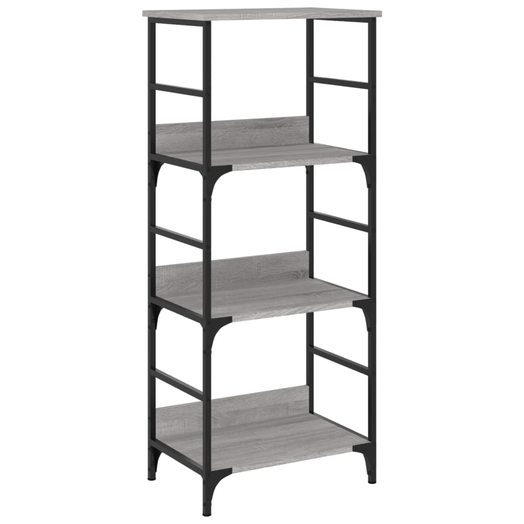 Книжная полка Серая Сонома 50x33x117,5 см Древесно-стружечная плита