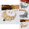 Art Deco Style Alloy Necklace And Drop Earrings Set For Vintage Fashion Enthusiasts