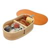 Yamaya Lacquerware - Japanese-made Bento Box, Bean-shaped (light Brown), 450ml