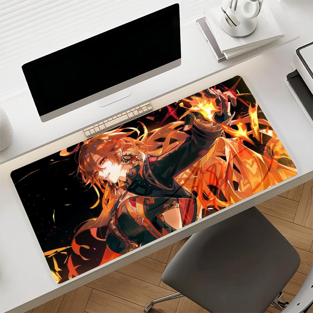 Game Mavuika Genshin Impact Mouse Pad Non-slip Rubber Gamer Balance Computer Mat Decoracion Deskmat Laptop Office Large