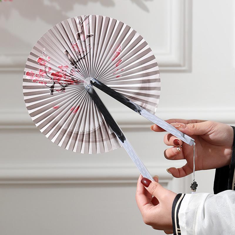 Китайский стиль печатный узор орнамент искусство ремесло декоративные складные веера реквизит для выступлений бумага несколько цветов 6 цветов