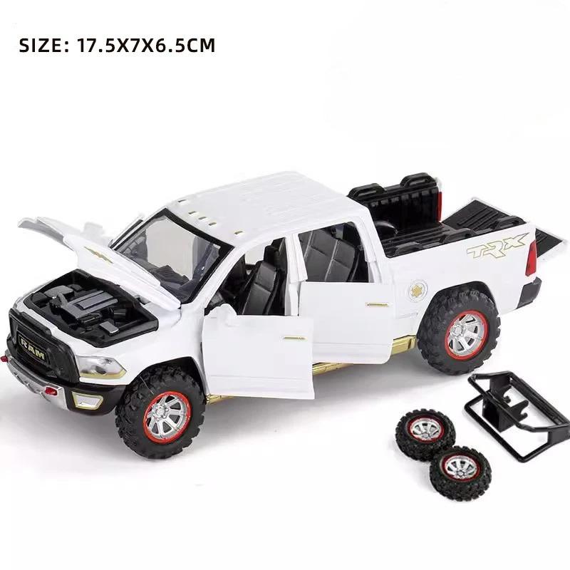 1:32 RAM Pickup Truck Alloy Model with Sound Light & Spring Back Action Kids' Toy for Adventurous Play