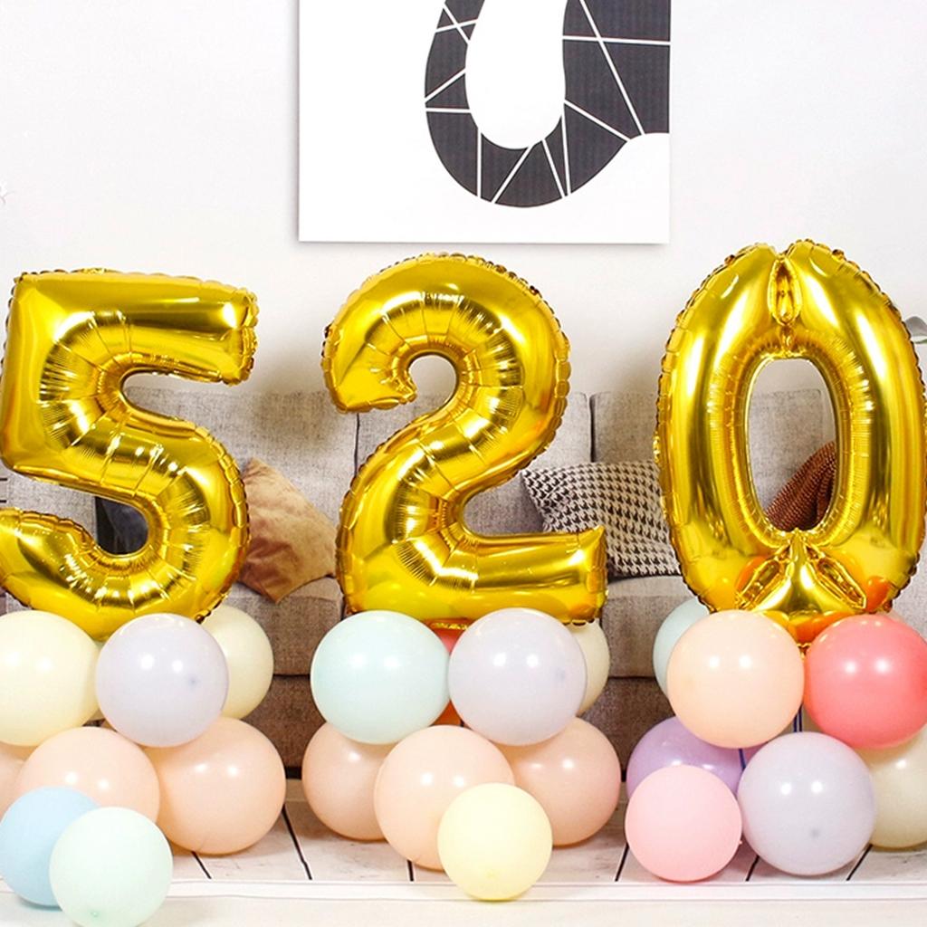 Алюминиевая пленка фольгированный воздушный шар с цифрами Широкое применение Безопасные и прочные цифры 0-9 фольгированные шары
