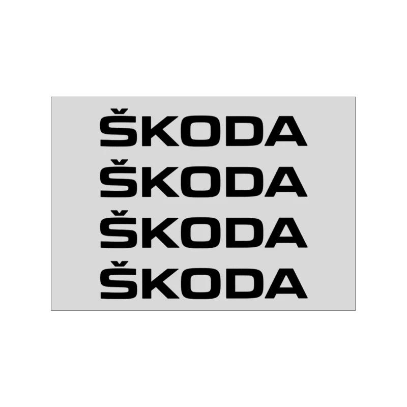 4Pcs Car Door Handle Stickers Tire Rear View Mirror Decals Decoration For Skoda Fabia Octavia Karoq Kodiaq Kamiq Superb Rapid
