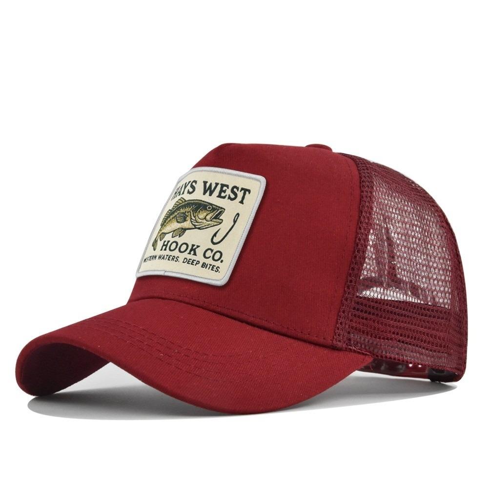 High Quality Outdoor Fishing Snapback Embroidery Design Mesh Hat Fishing Trips