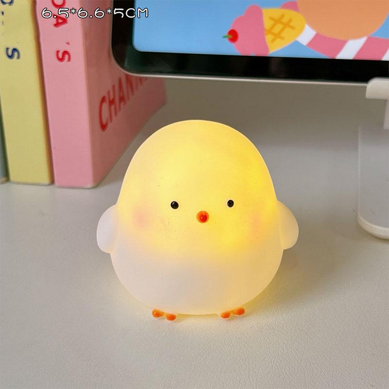 1PC New Duck Cute Decoration Cartoon Chick Mini Night Light Kids Bedroom Sleep Fairy Lamp Gifts Night Lamp