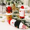 3/5/10PCS Christmas Sweater Wine Bottle Cover Set Santa Snowman Knitted Wine Bottle Bag Christmas Party Dinner Table Decoration