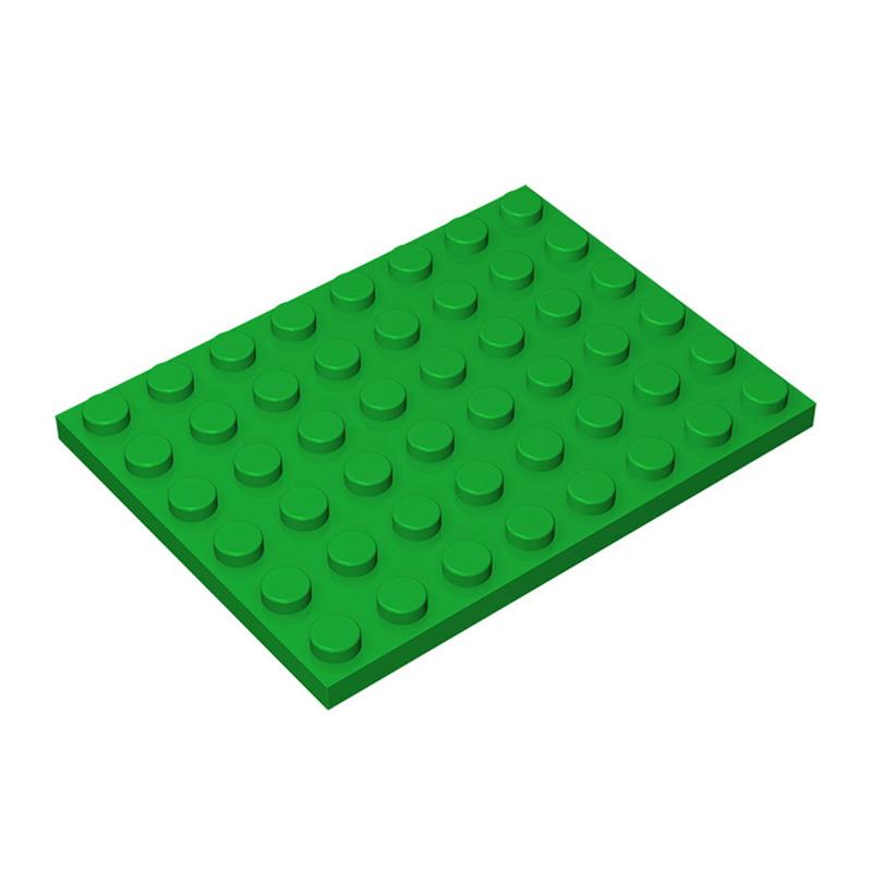 Нетоксичный Moc 10 шт. 3036 Пластина 6x8 Набор Строительных Блоков Высокотехнологичная Доска Дом Кирпичи Частицы DIY Идея Игрушки День Рождения Детей Подарки для Детей
