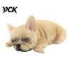 Realistic PVC Animal Models Sleeping French Bulldog Figurine, Mini Puppy Statue, Cute Lying Down Pet Compact Car Interior Accessories