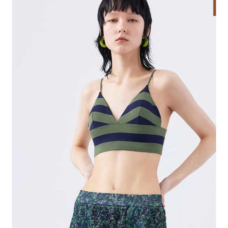 Fashion Export Fashion Sexy Stripes Sports Bra