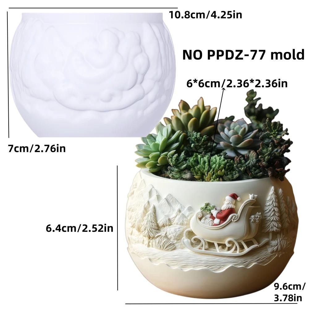Теплый Дом Рельеф Смола Гипс Форма для Цветочного Горшка Зеленое Дерево Окружает Дом Рельеф Цемент Бетон Форма для Цветочного Горшка Рождественский подарок