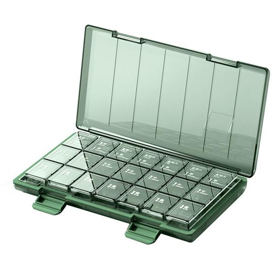 Large-Capacity Medicine Organizer for Morning Noon Evening Portable Easy To Open 12 Capsules or 25
