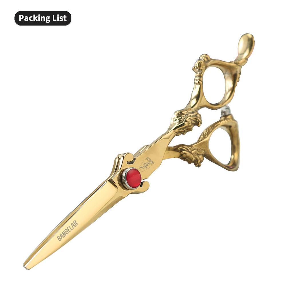Sangelar 6 дюймовые золотые ножницы для волос высшего качества с ручкой в виде дракона, профессиональные красивые и модные инструменты для стрижки волос для дома и салона