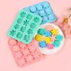 Новая силиконовая форма в виде цветка Розовый Синий Зеленый 12 ячеек Форма для шоколада и печенья Ручной инструмент для выпечки Домашняя Кухня