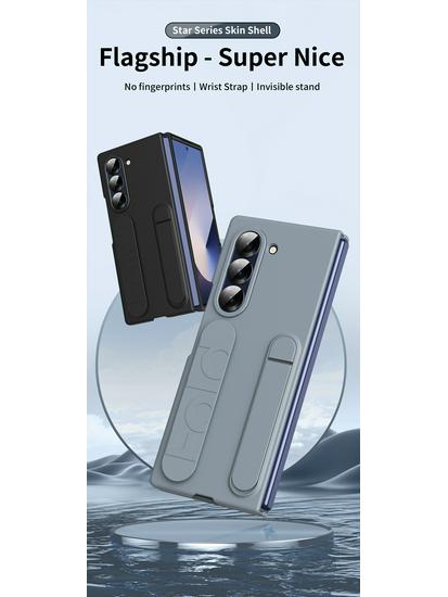 Чехол для Samsung Galaxy Z Fold 7 с вертикальным ремешком на запястье и подставкой - Полная защита, Защита от падений