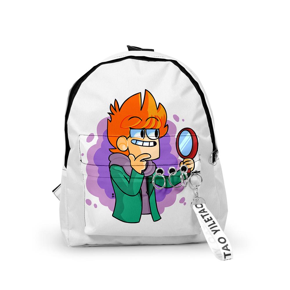 Популярные Молодежные Eddsworld Блокноты Школьные Сумки Рюкзаки для Ноутбуков 3D Печать Оксфорд Водонепроницаемые Брелоки Маленькие Дорожные Сумки