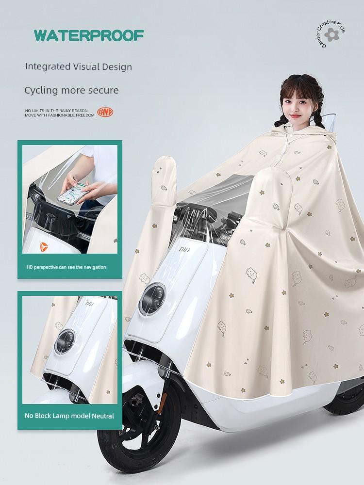 Electric Battery Motorcycle Women's Single Thickened Special Raincoat