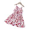 Toddler Baby Girls Kids Strap Bow Print Summer Dress Princess Dresses