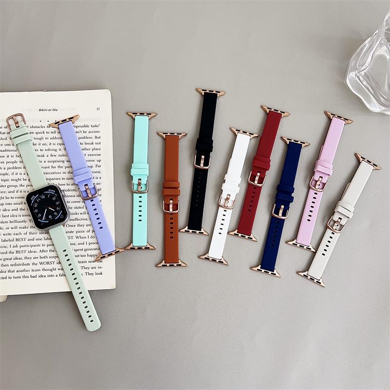 Силиконовый ремешок для Apple Watch band 46 мм 44 мм 41 мм 45 мм 40 мм 49 мм 42 мм 38 мм спортивный браслет correa iwatch Series Ultra 10 9 8 7 se3 6 5 4 3