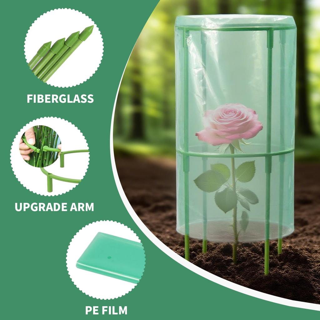 Plant Cloche Wind-Resistant Frost Protection Seedling Plant Cloches For Garden For Raised Bed Vegetable Patch Urban Balcony
