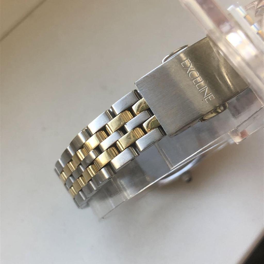 [USED] High-quality SEIKO EXCELINE Watch, Working Condition, Silver/gold