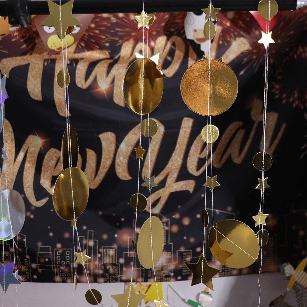 Сделай сам Украшение Блестящая Звезда Круг Бумажная Гирлянда Золотое Украшение для Вечеринки Подвесное Подарок на День Матери