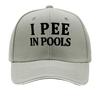 Унисекс S Стильная Черно-белая Контрастная с Принтом I PEE in POOLS Дышащая Задняя Часть Повседневная Уличная R Сэндвич Бейсболка