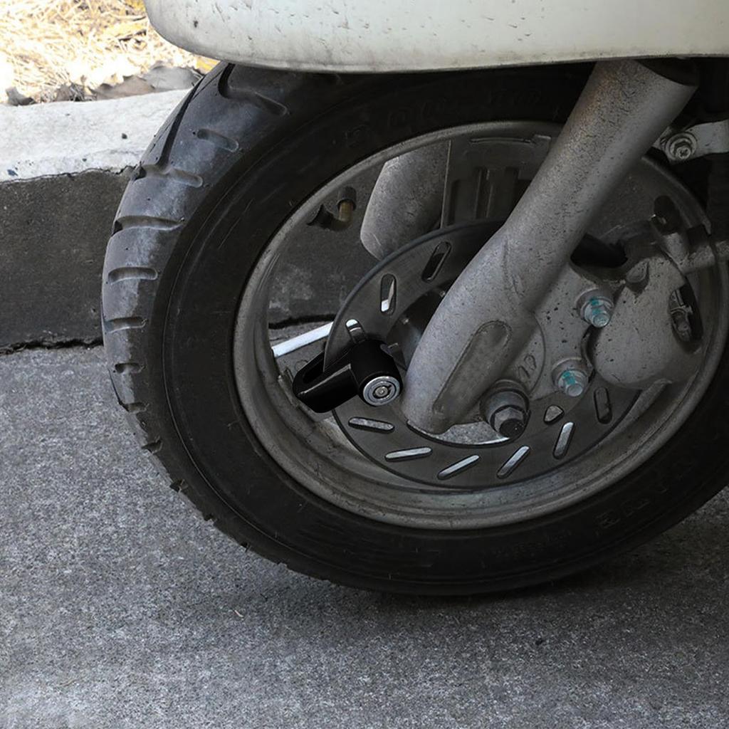 Мотоциклетный дисковый замок, Мотоциклетный замок дискового тормоза - Легированная сталь, Замок колеса скутера, Электрический