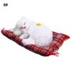 Lovely Simulation Animal Doll Plush Sleeping Cats Toy with Sound Kids Toy Birthday Gift Doll Decorat