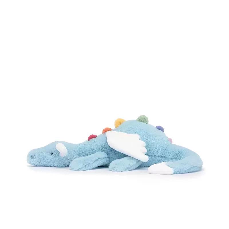 Sky Colored Dragon Plush Toy Blue Dragon Doll Children's Soothing Doll Accompanying Birthday Gift