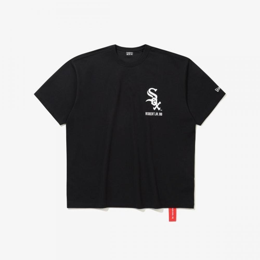 New Era Чикаго Уайт Сокс Игрок Подпись Футболка Черный 15147527