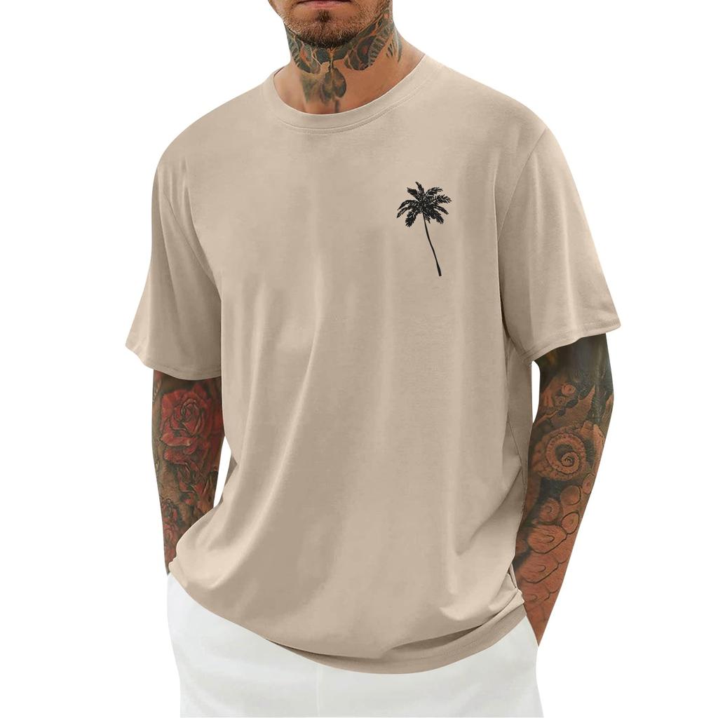 Men's Hawaii Printed T-Shirt Men's Loose Casual Short Sleeve Top